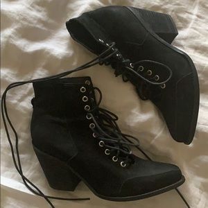 Lace up booties